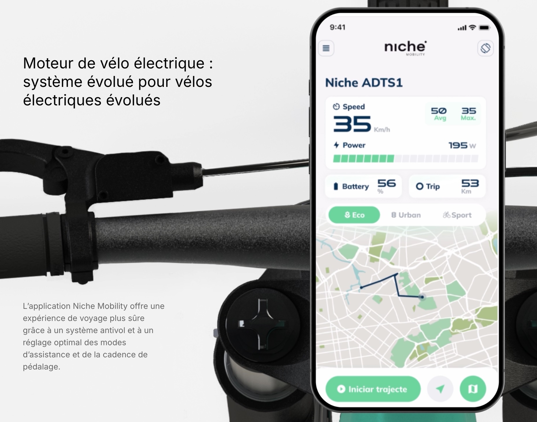 Screenshot application velo electrique niche go