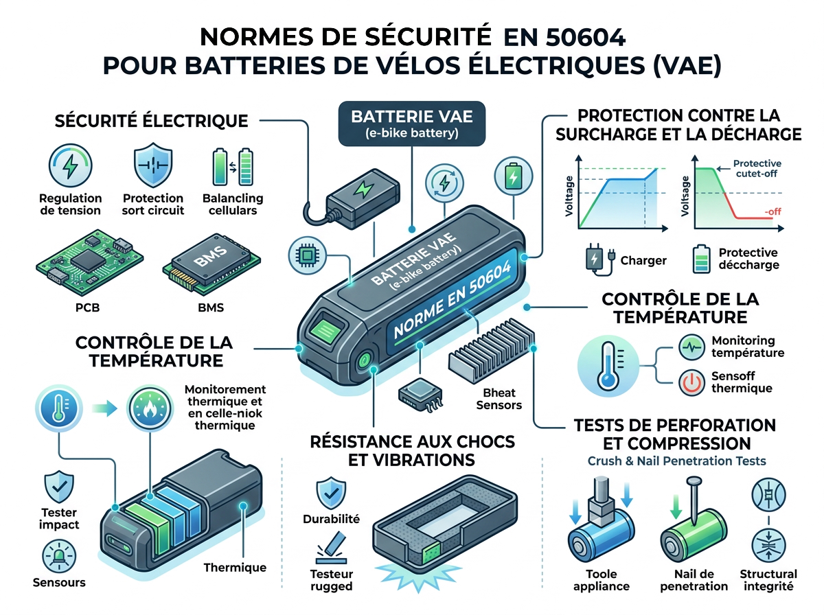 nouvelles normes pour les batteries de vélo électrique