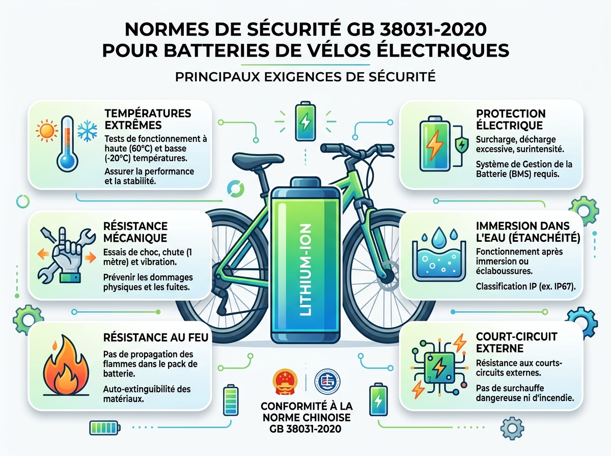 nouvelle norme chinoise pour les batteries de vélo électrique