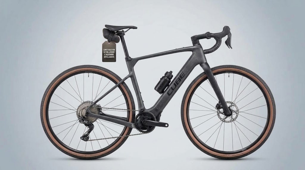 Cadre carbone C62 et freins à disque Shimano du gravel électrique Cube