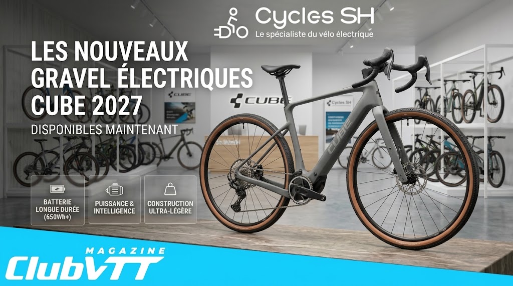 Nouveau vélo gravel électrique Cube 2027 en situation